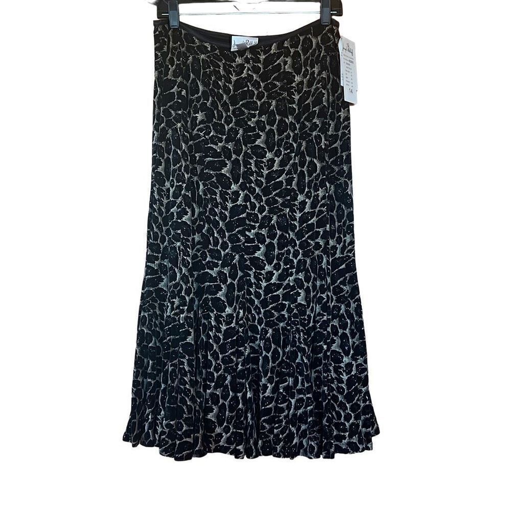 Joseph Ribkoff Two Piece Dressy Glittery Leopard Print Skirt and Top Size 14 - Picture 4 of 16